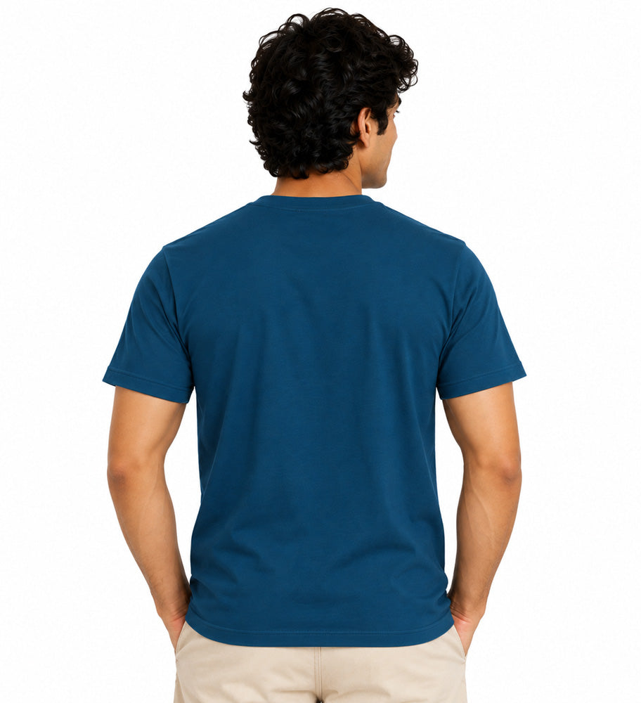 Clothizen Men's Premium 100% Cotton Solid T-Shirt | Black | Round Neck| Half Sleeves | Regular Fit | 180 GSM | Bio-Washed