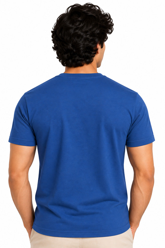 Clothizen Men's Premium 100% Cotton Solid T-Shirt | Black | Round Neck| Half Sleeves | Regular Fit | 180 GSM | Bio-Washed