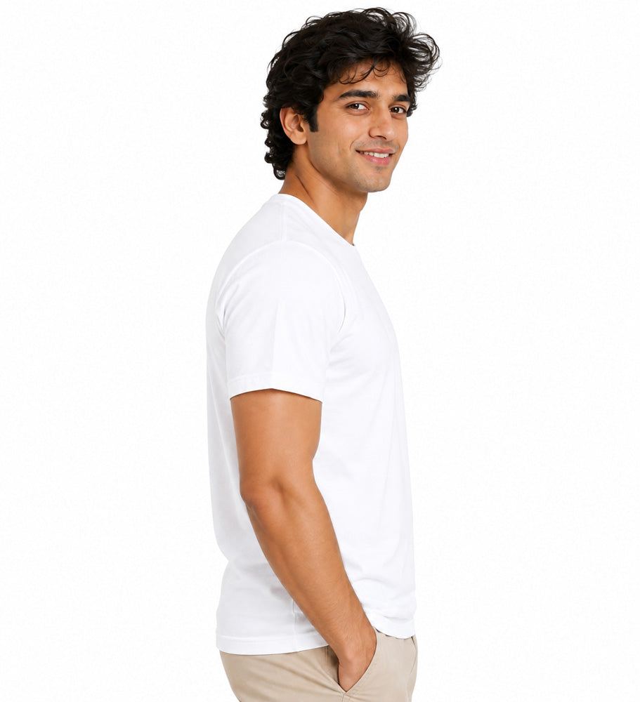 Clothizen Men's Premium 100% Cotton Solid T-Shirt | Black | Round Neck| Half Sleeves | Regular Fit | 180 GSM | Bio-Washed