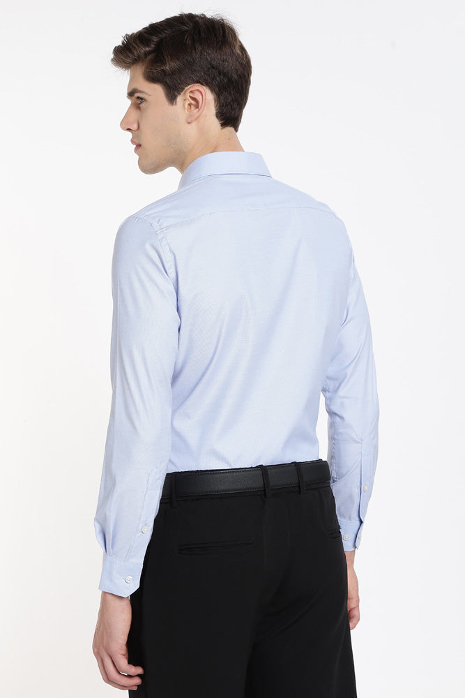 Clothizen Men's Solid Formal Shirt | Lavender | Premium | Cotton Enriched | Full Sleeves | Comfort Fit | Single Chest Pocket