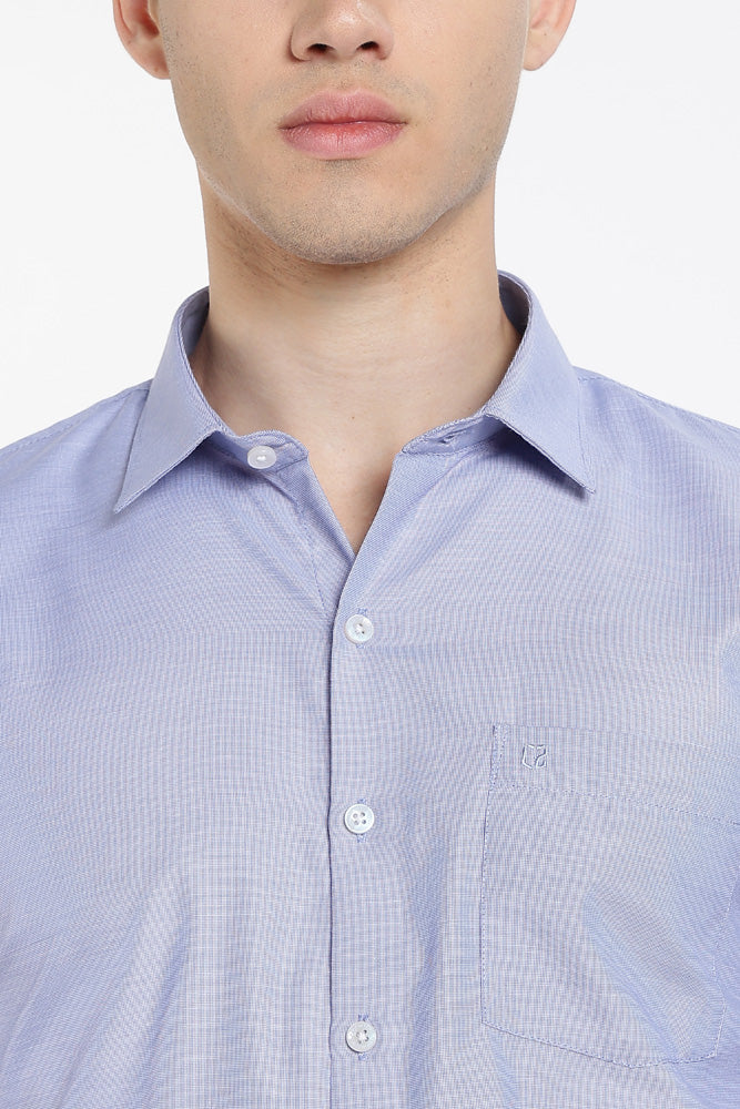 Clothizen Men's Solid Formal Shirt | Lavender | Premium | Cotton Enriched | Full Sleeves | Comfort Fit | Single Chest Pocket