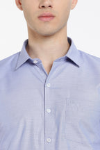 Clothizen Men's Solid Formal Shirt | Lavender | Premium | Cotton Enriched | Full Sleeves | Comfort Fit | Single Chest Pocket