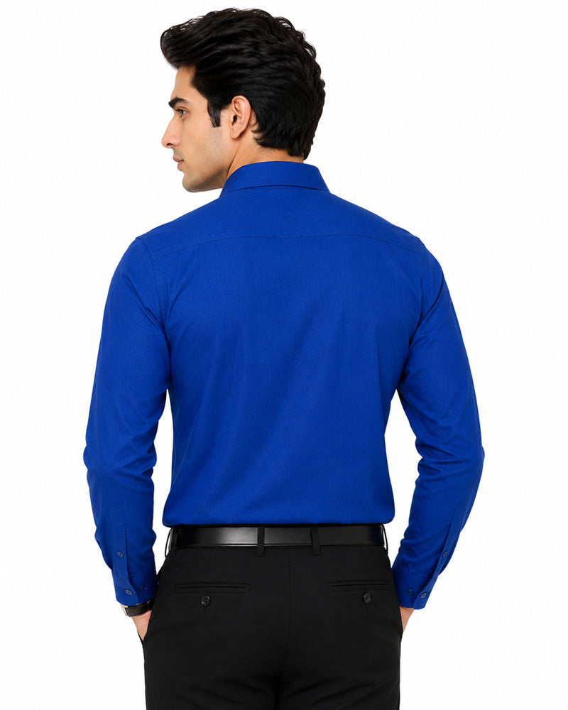Clothizen Men's Solid Formal Shirt | Deep Maroon | Premium | Cotton Enriched | Full Sleeves | Comfort Fit | Single Chest Pocket