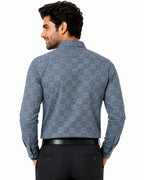 Men's Printed Regular Fit  Semi   Formal Shirt | Premium | 100% Cotton | Full Sleeves | Single Chest Pocket