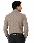 Men's Printed Regular Fit  Semi   Formal Shirt | Premium | 100% Cotton | Full Sleeves | Single Chest Pocket