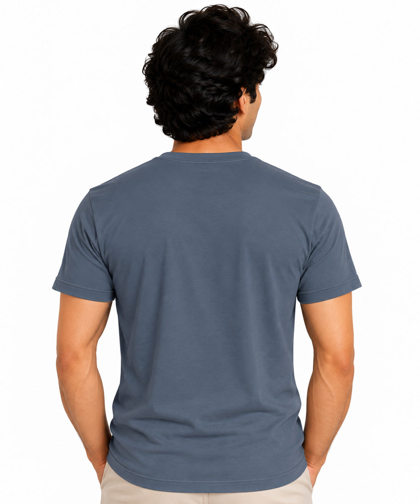 Clothizen Men's Premium 100% Cotton Solid T-Shirt | Black | Round Neck| Half Sleeves | Regular Fit | 180 GSM | Bio-Washed
