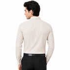 Men's Printed Regular Fit Semi Formal Shirt | Premium | 100% Cotton | Full Sleeves | Single Chest Pocket