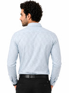 Men's Printed Regular Fit Semi Formal Shirt |  Premium | 100% Cotton | Full Sleeves | Single Chest Pocket