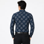 Men's Printed Regular Fit Semi Formal Shirt | Premium | 100% Cotton | Full Sleeves | Single Chest Pocket