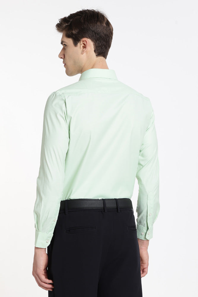 Clothizen Men's Solid Formal Shirt | Lavender | Premium | Cotton Enriched | Full Sleeves | Comfort Fit | Single Chest Pocket