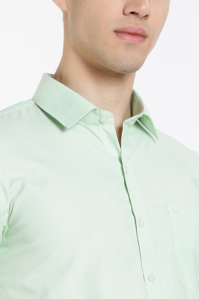 Clothizen Men's Solid Formal Shirt | Lavender | Premium | Cotton Enriched | Full Sleeves | Comfort Fit | Single Chest Pocket