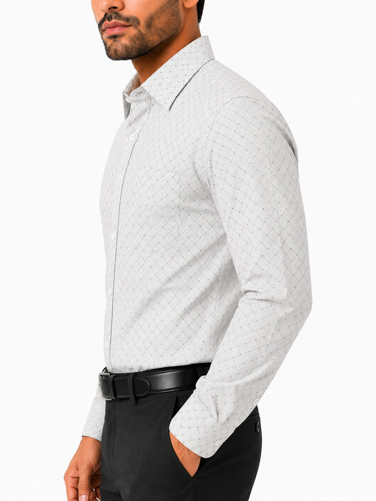 Men's Striped Smart Fit Semi Formal Shirt | Cream | Premium | 100% Cotton | Full Sleeves | Single Chest Pocket