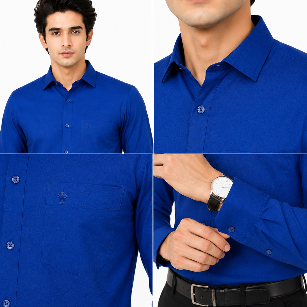 Clothizen Men's Solid Formal Shirt | Deep Maroon | Premium | Cotton Enriched | Full Sleeves | Comfort Fit | Single Chest Pocket