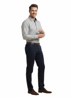 Men's Printed Regular Fit Formal Shirt | Black | Premium | 100% Cotton | Full Sleeves | Single Chest Pocket