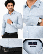 Men's Printed Regular Fit Semi Formal Shirt |  Premium | 100% Cotton | Full Sleeves | Single Chest Pocket