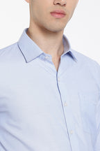 Clothizen Men's Solid Formal Shirt | Lavender | Premium | Cotton Enriched | Full Sleeves | Comfort Fit | Single Chest Pocket