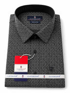 Men's Striped Smart Fit Semi Formal Shirt | Black | Premium | 100% Cotton | Full Sleeves | Single Chest Pocket