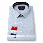 Men's Printed Regular Fit  Semi   Formal Shirt | Cream | Premium | 100% Cotton | Full Sleeves | Single Chest Pocket