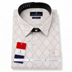 Men's Printed Regular Fit Semi Formal Shirt |  Premium | 100% Cotton | Full Sleeves | Single Chest Pocket