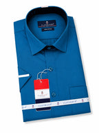 Men's Solid Formal Shirt | Light Grey | Premium | Cotton | Half Sleeves | Single Chest Pocket