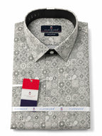 Men's Printed Slim Fit Semi Formal Shirt | Premium | 100% Cotton | Half Sleeves | Single Chest Pocket