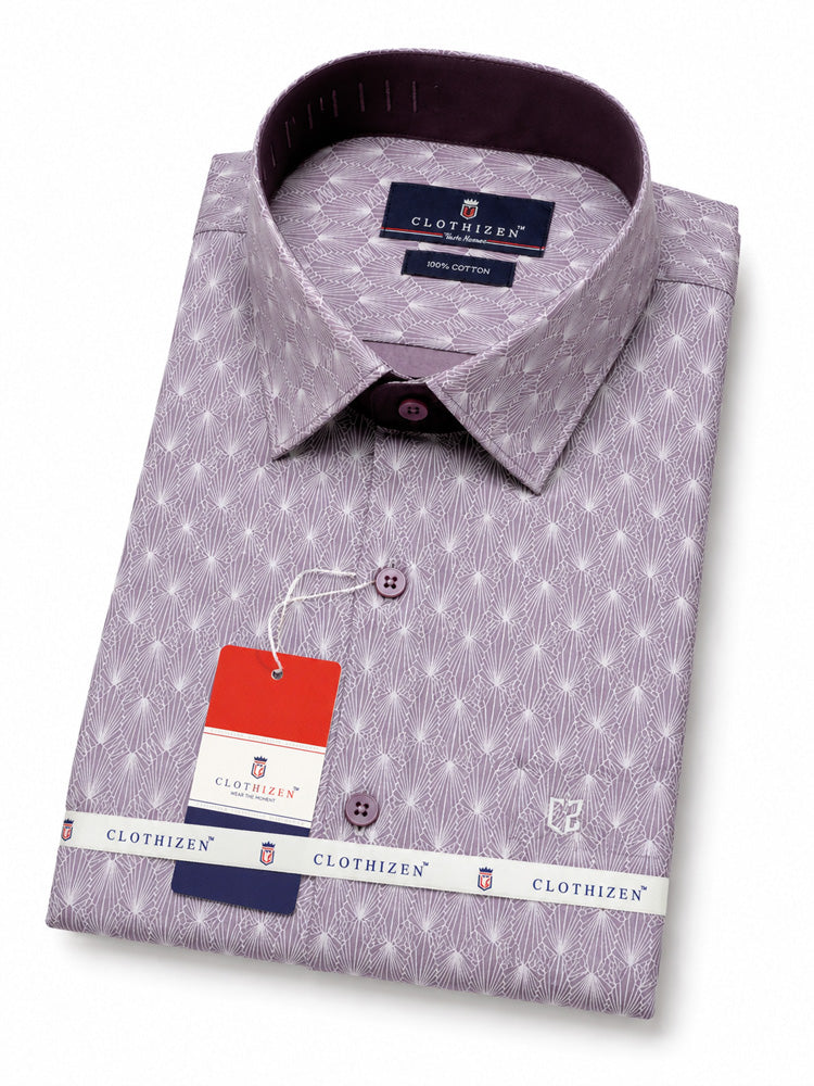 Men's Printed Regular Fit Formal Shirt | Aqua Blue | Premium |100% Satin Cotton | Full Sleeves | Single Chest Pocket