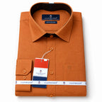 Clothizen Men's Solid Formal Shirt | Deep Maroon | Premium | Cotton Enriched | Full Sleeves | Comfort Fit | Single Chest Pocket