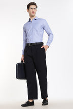 Clothizen Men's Solid Formal Shirt | Lavender | Premium | Cotton Enriched | Full Sleeves | Comfort Fit | Single Chest Pocket