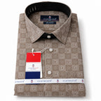 Men's Printed Regular Fit  Semi   Formal Shirt | Premium | 100% Cotton | Full Sleeves | Single Chest Pocket