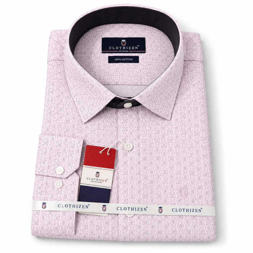 Men's Printed Regular Fit Semi Formal Shirt | Premium | 100% Cotton | Full Sleeves | Single Chest Pocket