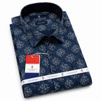 Men's Printed Regular Fit Semi Formal Shirt | Premium | 100% Cotton | Full Sleeves | Single Chest Pocket