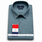 Men's Printed Regular Fit Formal Shirt | Aqua Green | Premium |100% Satin Cotton | Full Sleeves | Single Chest Pocket