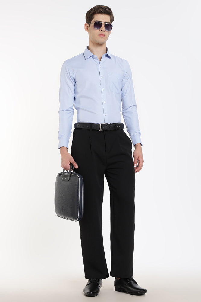 Clothizen Men's Solid Formal Shirt | Lavender | Premium | Cotton Enriched | Full Sleeves | Comfort Fit | Single Chest Pocket