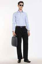 Clothizen Men's Solid Formal Shirt | Lavender | Premium | Cotton Enriched | Full Sleeves | Comfort Fit | Single Chest Pocket