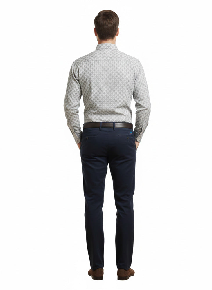 Men's Printed Regular Fit Formal Shirt | Black | Premium | 100% Cotton | Full Sleeves | Single Chest Pocket