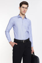 Clothizen Men's Solid Formal Shirt | Lavender | Premium | Cotton Enriched | Full Sleeves | Comfort Fit | Single Chest Pocket