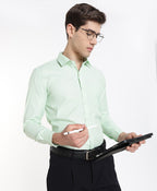 Clothizen Men's Solid Formal Shirt | Lavender | Premium | Cotton Enriched | Full Sleeves | Comfort Fit | Single Chest Pocket