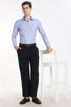 Clothizen Men's Solid Formal Shirt | Lavender | Premium | Cotton Enriched | Full Sleeves | Comfort Fit | Single Chest Pocket