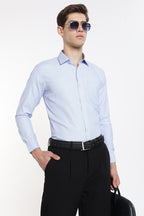 Clothizen Men's Solid Formal Shirt | Lavender | Premium | Cotton Enriched | Full Sleeves | Comfort Fit | Single Chest Pocket