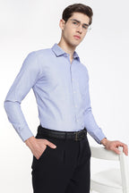 Clothizen Men's Solid Formal Shirt | Lavender | Premium | Cotton Enriched | Full Sleeves | Comfort Fit | Single Chest Pocket