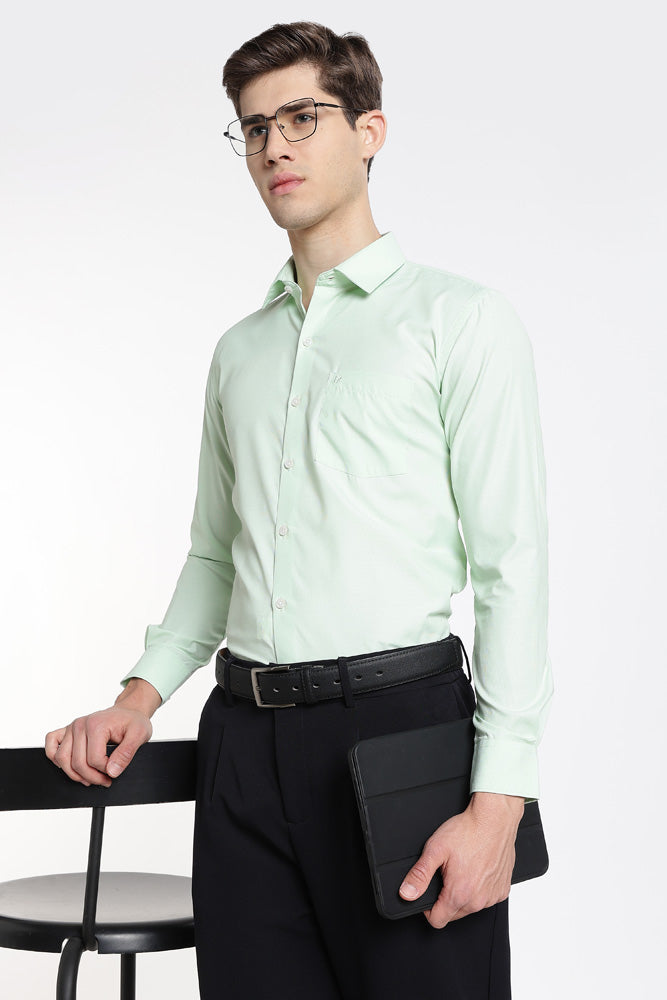 Clothizen Men's Solid Formal Shirt | Lavender | Premium | Cotton Enriched | Full Sleeves | Comfort Fit | Single Chest Pocket