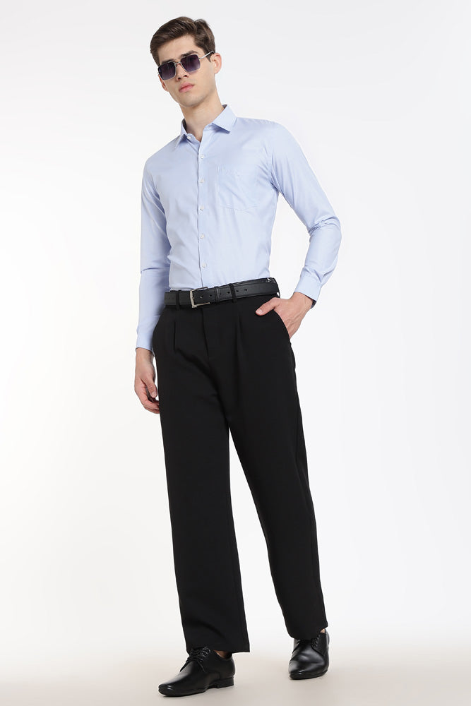 Clothizen Men's Solid Formal Shirt | Lavender | Premium | Cotton Enriched | Full Sleeves | Comfort Fit | Single Chest Pocket